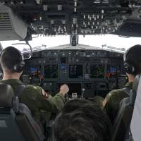 The cockpit of a U.S. Navy P-8A Poseidon surveillance aircraft is seen during a training mission with senior leaders from the South Korea Navy in March 2014. U.S. military pilots flying aircraft over the East China Sea have been targeted by blinding laser attacks more than 20 times over the last 10 months, according to U.S. officials. U.S. military pilots in East China Sea targeted in laser attacks