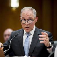 Environmental Protection Agency Administrator Scott Pruitt testifies on Capitol Hill in Washington May 16. EPAemails show Administrator Pruitt’s top aides were told to review public records releases under the Freedom of Information Act. The emails from EPA Chief of Staff Ryan Jackson and a top legal counsel lay out a system for Pruitt’s political appointees to review any FOIA record releases. A senior House Democrat, Rep. Elijah Cummings of Maryland, says he’s concerned Pruitt is avoiding releasing public records. Democratic lawmaker challenges EPA chief Scott Pruitt on public records access