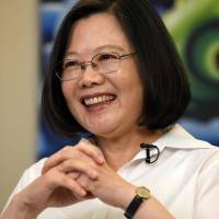 Taiwan’s President Tsai Ing-wen smiles during an interview on Sunday at the presidential residence in Taipei. Taiwan President Tsai Ying-wen urges world to 'constrain' China