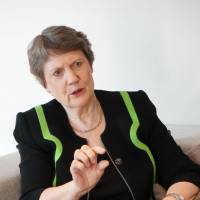 Former New Zealand Prime Minister Helen Clark speaks during an interview on May 22 in Tokyo. Put more women in office, former New Zealand Prime Minister Helen Clark tells Japan