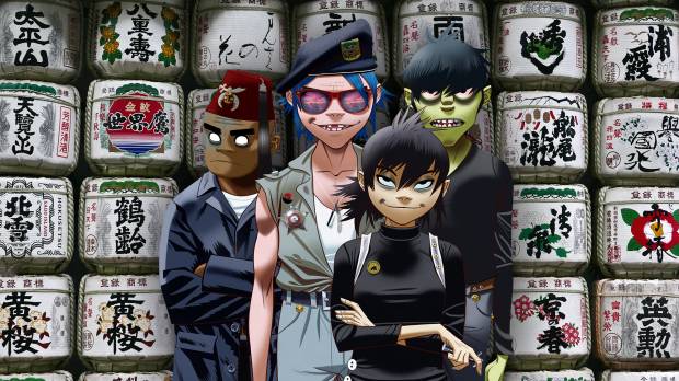 Tomorrow comes next week: Virtual band Gorillaz consists of (from left) Russel Hobbs, 2-D, Noodle and Murdoc Niccals. Gorillaz to premiere new album at Tokyo show