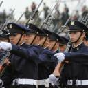Ground Self-Defense Force personnel march in a parade Oct. 24, 2010. Under the Abe administration, Japan has been beefing up its defense capabilities as regional tensions rise.