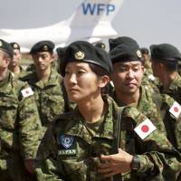 Members of the Self-Defense Forces arrive in South Sudan, on Nov. 21, 2016, as part of the first batch of SDF troops with a broader mandate to use force on the U.N. peacekeeping mission. Is the Cruz Report the end of peacekeeping for Japan?