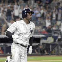The Yankees’ Didi Gregorius rounds the bases after hitting a home run against the Nationals on Tuesday night at Yankee Stadium. Didi Gregorius powers Yankees in win over Nationals