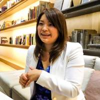 Chizuru Suga, head of the Center for the Fourth Industrial Revolution in Tokyo, speaks during an interview at a Tokyo hotel on Monday. New Tokyo research center aims to boost Japan's 'Fourth Industrial Revolution'