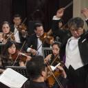 The maestro: Tetsuji Honna conducts the Vietnam National Symphony Orchestra during a performance at the Hanoi Opera House on 26 Oct. 2017.