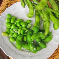 Freshly picked: Boiled edamame beans with a sprinkling of salt to taste. Edamame: Eat them fresh and green, with a beer or two