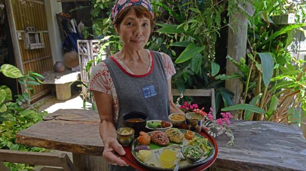Fresh and filling: One of the “long-life” sets at Emi no Mise. Stephen Mansfield Kitchens of longevity: The culinary secrets of age-old Okinawa