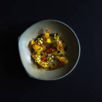 Fruit punch: Inua’s summer menu begins with morsels of Ishigaki snack pineapple and citrus from Kochi Prefecture. Inua: Japan on the plate, Noma on the palate
