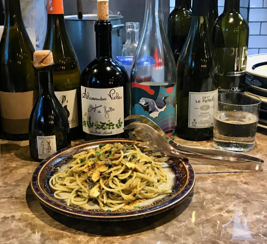 Monk Tsujido Prime pairing: Chef Masakatsu Ishii offers half a dozen pastas paired with an excellent selection of natural wines. | ROBBIE SWINNERTON