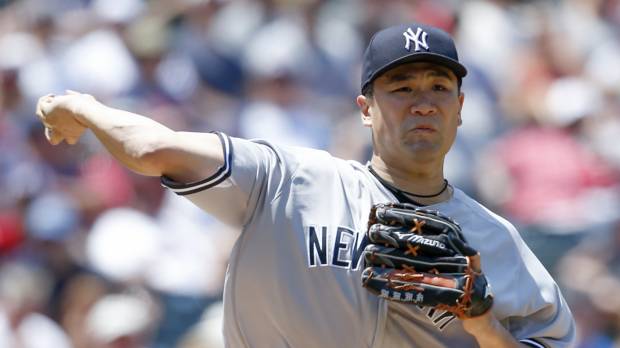 The Yankees’ Masahiro Tanaka throws to first during his team’s game against the Indians on Sunday in Cleveland. The Indians won 5-2. Masahiro Tanaka gets no-decision after solid start; Yanks fall to Tribe