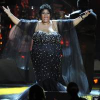 Aretha Franklin performs at Radio City Music Hall in New York on July 18, 2009, during the finale for the 91st birthday concert for Nelson Mandela. Respect: In Aretha Franklin's anthems, women heard an empowering message