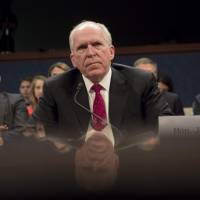 Former CIA Director John Brennan testifies during a House Permanent Select Committee on Intelligence hearing about Russian actions during the 2016 election, on Capitol Hill in Washington in May last year. More than 175 former national security officials blast Trump over decision to revoke John Brennan's access