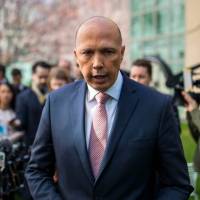 Australia’s home affairs minister, Peter Dutton, leaves a news conference in Canberra on Aug. 21. Peter Dutton, Australia politician behind prime minister's ouster, hit by au pair scandal