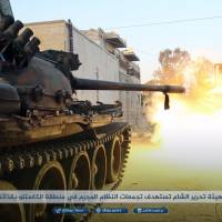 This photo provided on Aug 2 by the al-Qaida-affiliated Ibaa News Network shows a tank of the al-Qaida-linked coalition known as Hay’at Tahrir al-Sham, Hay’at Tahrir al-Sham, Arabic for Levant Liberation Committee, firing at Syrian troops and pro-government gunmen in rural Aleppo, Syria. It’s already being called the “mother of all battles,” the last showdown between the forces of Syrian President Bashar Assad and the opposition. Idlib province, in Syria’s northwest, is the only significant opposition enclave still standing and Assad has vowed to retake it. Syria rebels arrest dozens in last bastion in alleged collusion with Assad regime
