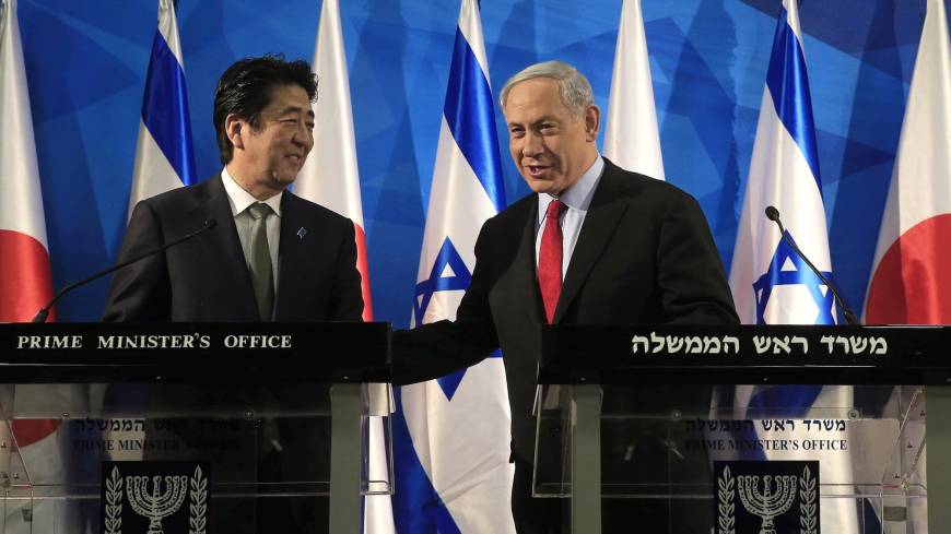 Prime Minister Shinzo Abe and his Israeli counterpart, Benjamin Netanyahu, hold a joint news conference in Jerusalem on Jan. 19, 2015. Japanese and Israelis could make a killer yin-and-yang combo