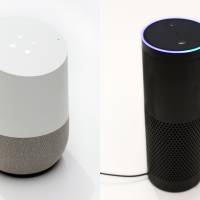 The Google Home (left) and Amazon Echo Goo-gle gaga: Parenting in the age of digital helpers