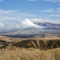 Fit for a villain: The smoking crater and volcanic landscape of Mount Aso, Kumamoto Prefecture, which features in the James Bond novel “You Only Live Twice.” Taking the path once trodden by Ian Fleming and James Bond