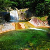 Summer’s savior: The twin swimming holes toward the head of Shishigawa Gorge in Miyazaki Prefecture. Swimming holes: Kyushu's under-frequented gems