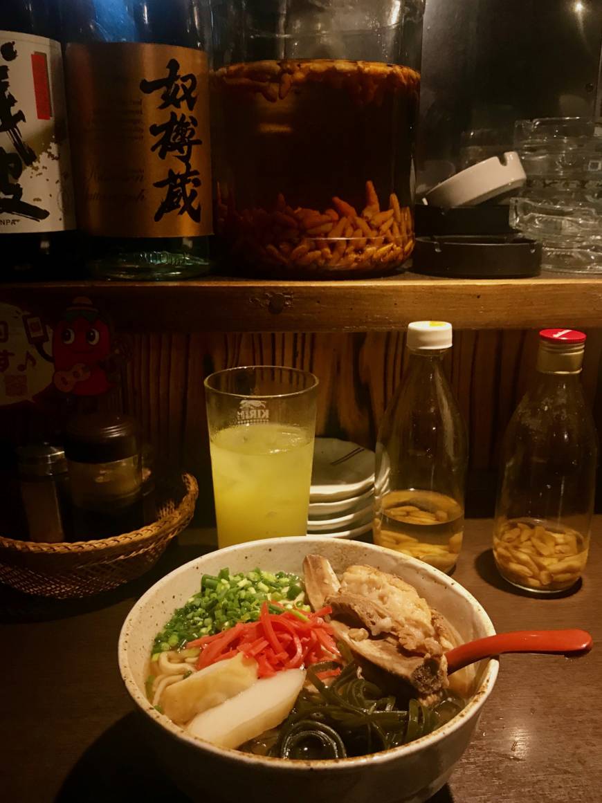 Okinawa Paradise A bowl of Okinawa soba with a generous topping of pork. | ROBBIE SWINNERTON