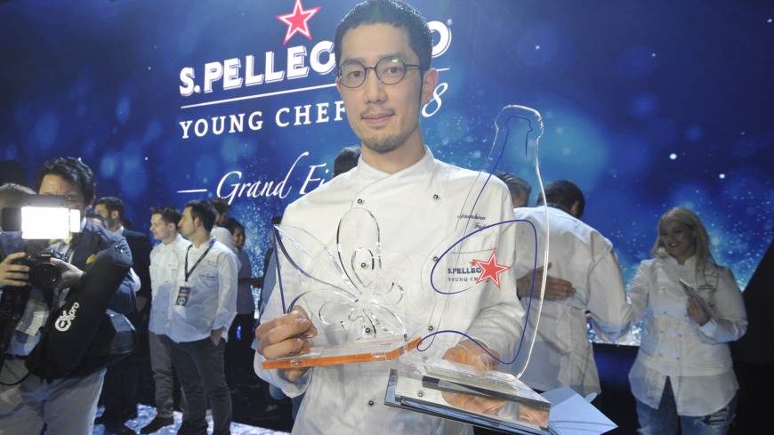 Fresh talent: Yasuhiro Fujio wins the S. Pellegrino Young Chef award. Shocked to silence: Yasuhiro Fujio reflects on S. Pellegrino Young Chef title