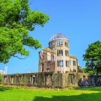Prophetic fiction?: Author Jeffrey Lewis based his latest book on the experiences of surviving victims of the 1945 atomic bombing of Hiroshima. The Genbaku Dome (pictured) was the only structure left standing in the area the atomic bomb exploded in Hiroshima. Speculative fiction or prophetic prose? Novel imagines a U.S.-North Korea nuclear conflict