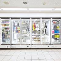 Cool stuff: The Conveni’s refrigerators are stocked with T-shirts, bags and other goods. ATSUSHI FUSEYA (MAGNESE) The convenience of contemporary style