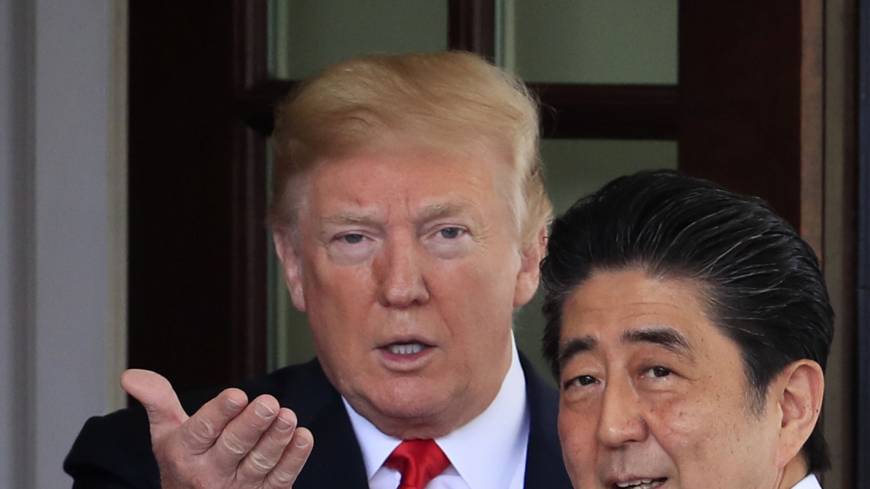 U.S. President Donald Trump welcomes Prime Minister Shinzo Abe to the White House in June. AP Fearing auto tariffs, Japan to cave on Trump's demands for bilateral trade talks