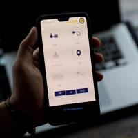 Dave Levin, one of two co-founders of Hala System, an early warning alert system linked to sirens inside rebel-held areas in Syria that warns people ahead of an airstrike, displays the mobile phone application of Sentry at his office in Turkey Tuesday. U.S. pair's airstrike warning app helps Syrians dodge death from the skies