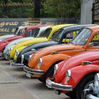 Vintage Volkswagen Beetle cars are parked during an event held as part of the 23rd anniversary of “Worldwide VW Beetle Day” in June in Bangalore, India. After selling for over 70 years, Volkswagen to stop making iconic Beetle next summer