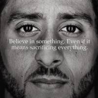 An ad taken from the official Twitter account of apparel company Nike shows Colin Kaepernick, the former San Francisco 49ers quarterback who sparked controversy by kneeling during the national anthem to protest racial injustice. Kaepernick will be the face of a Nike ad campaign for the 30th anniversary of its “Just Do It” motto. Nike launching ad campaign featuring scorned ex-quarterback Colin Kaepernick: reports