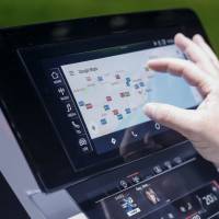 Google’s maps application is tested on a touch screen inside an Audi AG A8 sedan during a launch event in Barcelona, Spain. Renault-Nissan teams up with Google, letting Android take over the dashboard
