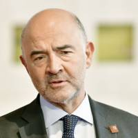 European Commissioner for Economic and Financial Affairs, Taxation and Customs Pierre Moscovici attends an informal meeting of economic and financial affairs ministers in Vienna on Saturday. Germany cautious on EU tech tax as France adds 'sunset clause'