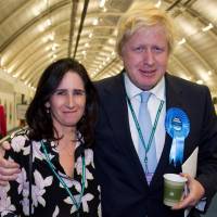 London Mayor Boris Johnson and his wife, Marina Wheeler, pose after he retained his seat in Uxbridge, west London, in the British general election on May 8, 2015. Britain's Boris Johnson splits from wife; tabloid blames infidelity