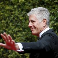 Chef Anthony Bourdain poses at the Creative Arts Emmy Awards in Los Angeles in September 2015. Celebrity chef Anthony Bourdain wins posthumous Emmys for 'Parts Unknown'