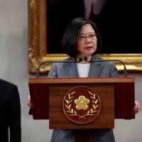 President Tsai Ing-wen speaks to the media in Taipei on Aug. 21 after El Salvador ended diplomatic relations with Taiwan. Taiwan's midterm elections, biggest ever, key test for ruling, opposition parties