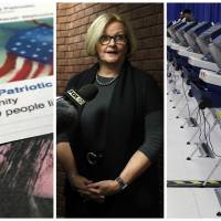 A Facebook posting from a group named “Being Patriotic,” which the U.S. House Intelligence Committee attributed to Russian agents; Democratic Missouri Sen. Claire McCaskill, whose campaign was targeted by Russian hackers; voting machines in Chicago after hackers found a way into the voter registration database at the Illinois State Board of Elections in mid-2016. Ahead of U.S. elections, Russian hackers and meddlers remain active