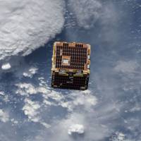 This NASA image released Thursday shows the NanoRacks-Remove Debris satellite. The International Space Station serves as humanity’s orbital research platform, conducting a variety of experiments and research projects while in orbit around the planet. On June 20, the space station deployed the NanoRacks-Remove Debris satellite into space from outside the Japanese Kibo laboratory module. This technology demonstration was designed to explore using a 3D camera to map the location and speed of orbital debris or “space junk.” Tossed net snares space junk in orbit-cleanup experiment; next test to use harpoon