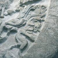 A Mayan altar is displayed at the National Museum of Archaeology and Ethnology in Guatemala City on Wednesday. Ancient altar found in Guatemala reveals Mayan 'Game of Thrones' dynasty