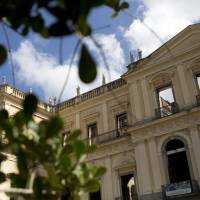The sky can be seen Wednesday through the windows of Brazil’s National Museum after a fire tore through it in Rio de Janeiro. Brazil’s National Museum said Wednesday that centuries-old Torah scrolls, considered to be some of Judaism’s oldest documents, had been moved before a massive fire ravaged the place and gutted much of the largest collections of national history artifacts in Latin America. Centuries old Torah not burned in Rio blaze, museum assures