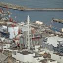 The crippled Fukushima No. 1 nuclear plant is seen from the sky in February.