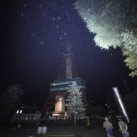 Sapporo TV Tower stands in the dark early Thursday after an earthquake triggered widespread blackouts. Japan's power supply system a weak link in times of disaster