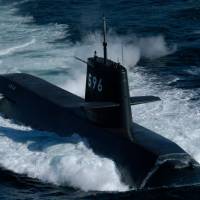 The Maritime Self-Defense Force submarine Kuroshio, seen in this undated image, conducted exercises in the disputed South China Sea last week, according to the Defense Ministry. With latest MSDF submarine exercise, Tokyo expertly navigates Beijing's red lines