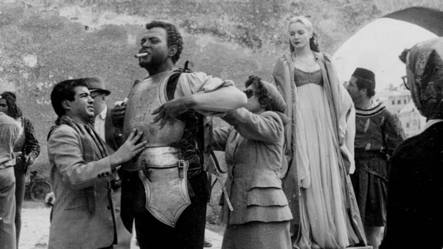 Blacked up and proud: Orson Welles has his armor adjusted before filming a scene from “Othello” in Morocco in 1950. A new production of the Shakespeare play at Shinbashi Enbujo this month stars kabuki actor Nakamura Shikan in blackface as the titular “Moor of Venice.” To black up or not to black up for 'Othello,' that is the question