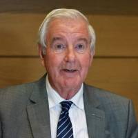 WADA president Craig Reedie speaks to the press after a meeting of the organization’s executive committee on Thursday in Victoria, Seychelles. WADA reinstates Russia despite wave of protests