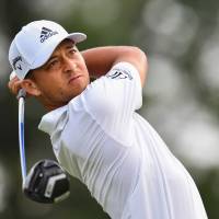 Xander Schauffele tees off on the 12th hole during the second round of the BMW Championship on Friday. Xander Schauffele in driver's seat at BMW Championship; Hideki Matsuyama three strokes back