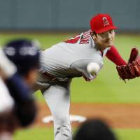 Angels starter Shohei Ohtani pitches against the Astros on Sunday in Houston. Shohei Ohtani takes loss in return to mound for Angels