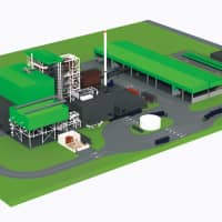 An artist’s rendering of the planned East Rockingham Resource Recovery Facility.