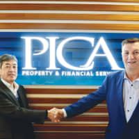 Yoichi Nishio, Executive General Manager of the Facilities Management Division, and Greg Nash, Managing Director and Group Chief Executive Officer of the PICA Group