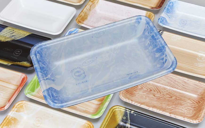 Although Eco Trays come in various colors, they are still recyclable.
